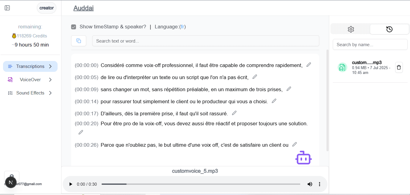 User-friendly transcription interface User-friendly transcription interface
